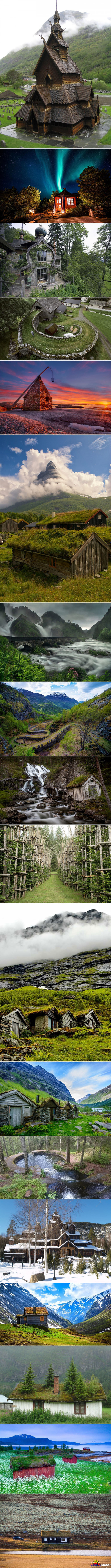 신비한 노르웨이의 자연과 집