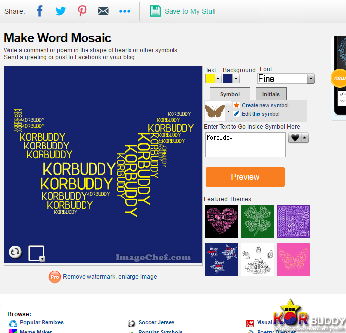 특별한 사진을 만들어 보는 imagechef