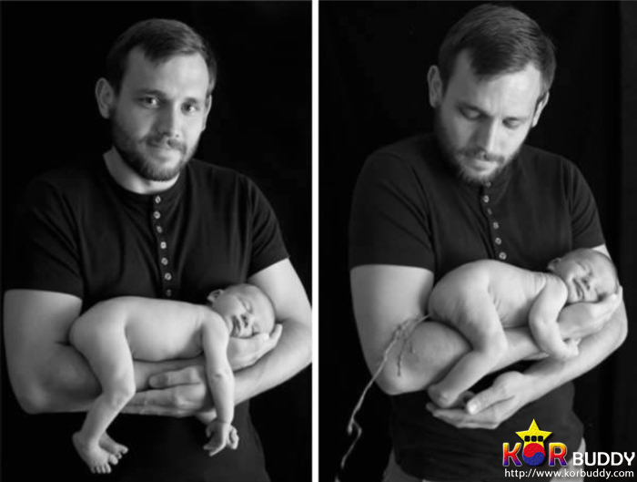 성공VS실패, 아기와 함께 찍는 사진들