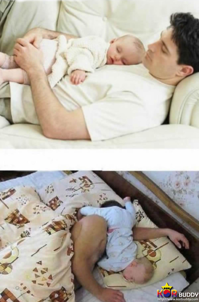 성공VS실패, 아기와 함께 찍는 사진들